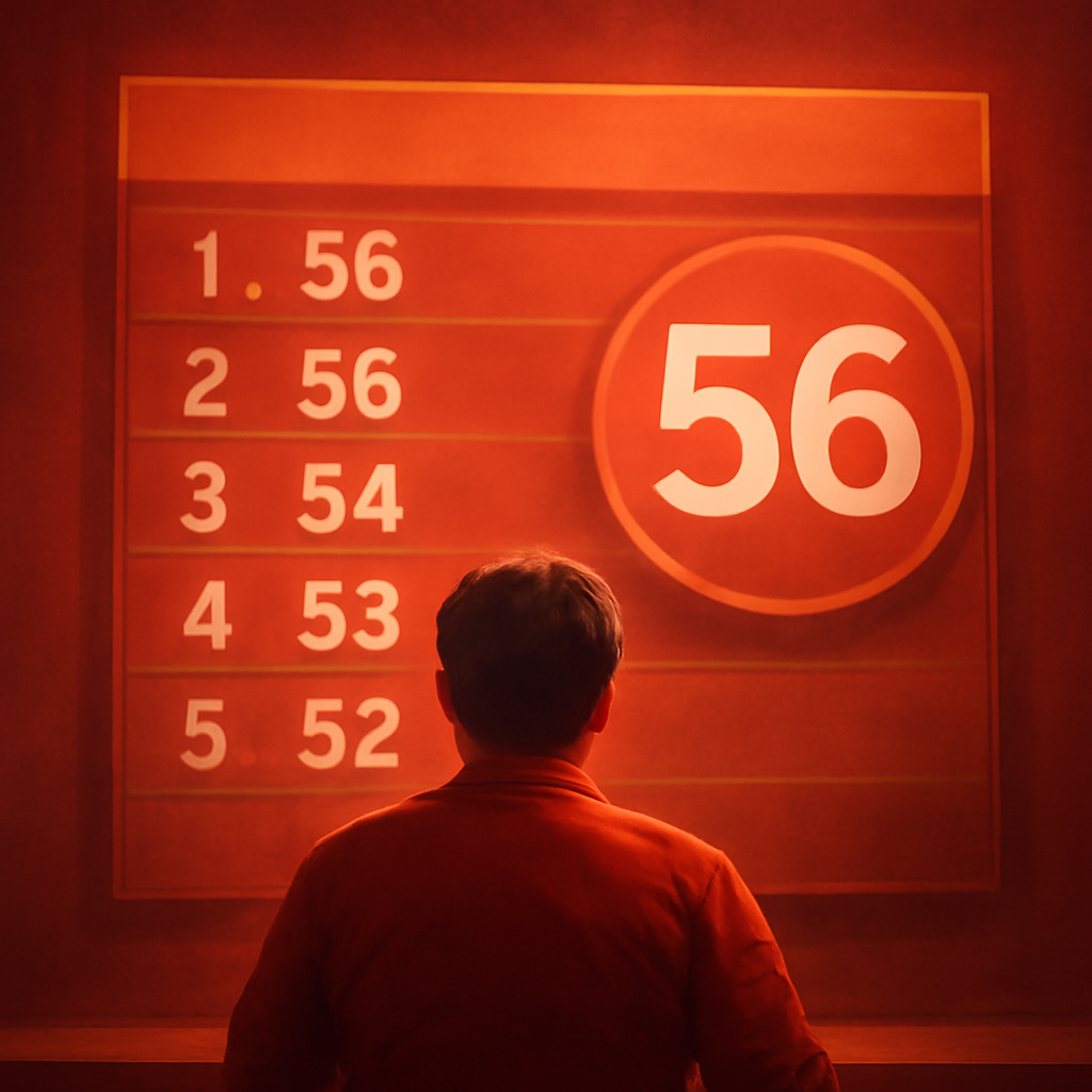A professional badge symbolizing the verification of a 56 Lottery account.