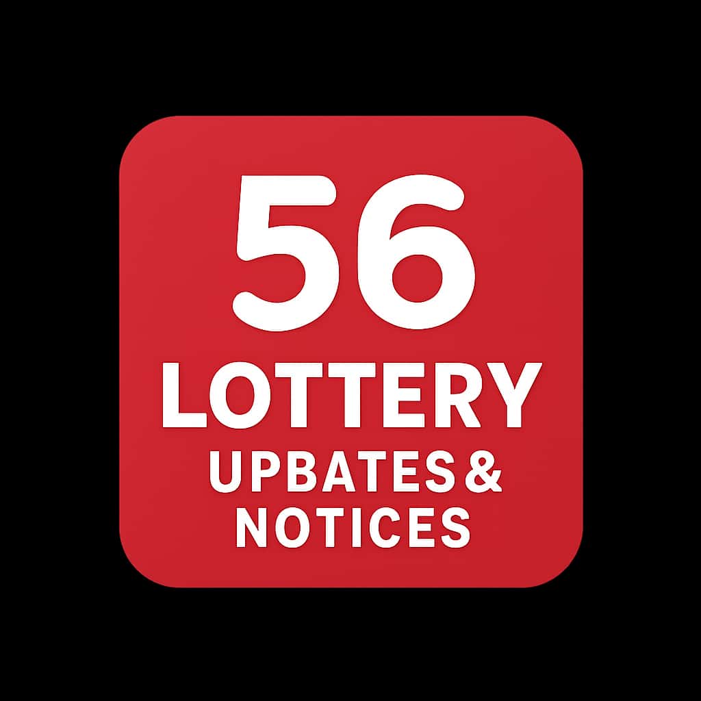 Icon representing 56 Lottery Updates & Notices.