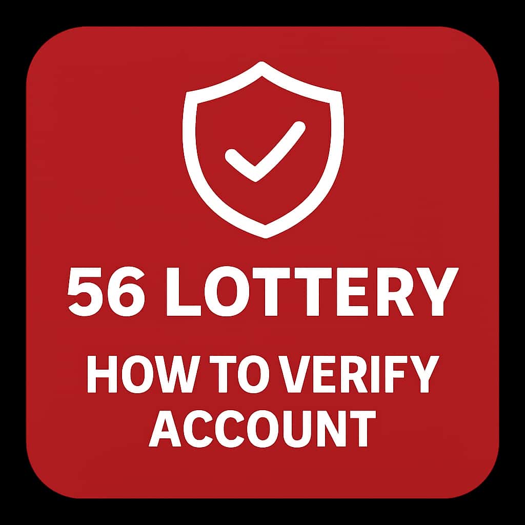 A professional badge symbolizing the verification of a 56 Lottery account.