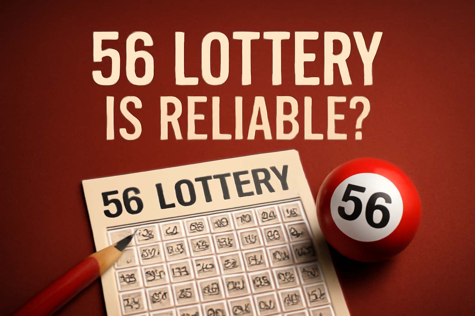 An informational scene highlighting the reliability of 56 Lottery with a focus on user safety and support.