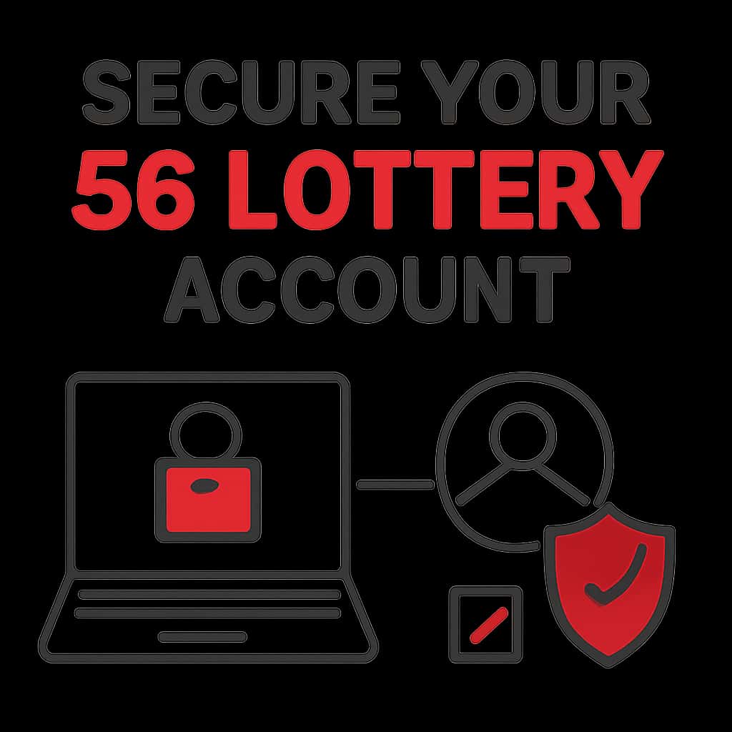 Illustration detailing account security measures for 56 Lottery.