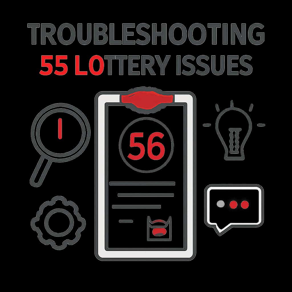 Illustration demonstrating troubleshooting steps for 56 Lottery Issues.