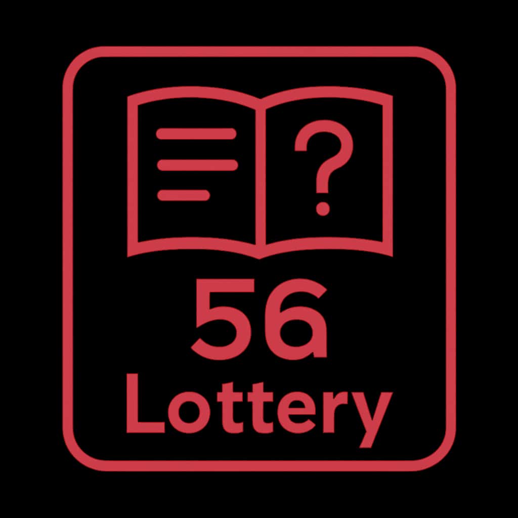 A professional icon representing 56 Lottery rules, emphasizing clarity and guidance.